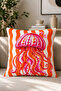 Summer Home Decorative Throw Pillow Covers Set of 6 Orange Striped Marine Theme Premium Design (Double Sided) - 3