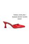 Slippers with Open Back and Pointed Toe, 5cm Goblet Heel, New Season - 3