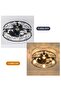 20 inch Caged Ceiling Fan with Lights & Remote, Crystal Chandelier, Bladeless Black Fandelier - 6
