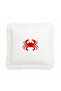 Marine Crab Embroidered Ruffle Decorative Throw Pillow Cover 45X45 cm - 2