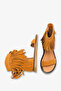 Paloma Women's Genuine Leather Tassel Sandals - Tan Suede - 4