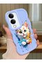 Vivo Y19S Compatible Case Camera Protector Blue Silicone Couple Phone Case Cat Pattern