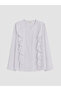 Lcw Modest Lilac High Neck Ruffled Modal Blend Blouse - 5