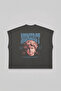 No Mercy Printed Oversize Worker Boxy Fit Sleeveless Crew Neck T-Shirt - 2