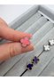 Steel Clover Earrings Gold Color Enamel Minimal Women's Earrings 1 cm - 2