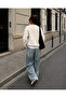 Women's Crew Neck Oversize Basic Knitwear Sweater - 3