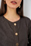 Women's Belted Long Denim Dress 1545 - Smoked - 5