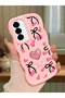 Samsung Galaxy A36 5g Compatible Case Camera Protector Pink Silicone Couple Phone Case Heart Pattern