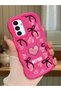 Samsung Galaxy A04S Compatible Case Camera Protector Red Silicone Couple Phone Case Heart Pattern