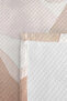 Beige Geometric Youth Room Single Pique Set - Modern Ecru 160X220 cm Quilted Bedspread - 7