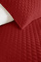 Burgundy Quilted Single Pique Set - Modern Solid Color Tile 160X220 cm Seasonal Bedspread - 3