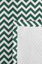 Green Zigzag Geometric Teen Room Single Pique Set - Modern 160X220 cm Quilted Bedspread - 7