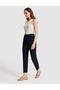 Navy Blue Carrot Fit Fabric Trousers 50319939-Vr033 - 2