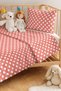 Polka Dot Pink Girls' Pique Set - White Bohemian Baby Room Seasonal Bedspread - 160X220 cm - 2