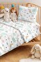 Bulut Yıldız Pastel Mint Children's Room Single Pique Set-Moon Cloud Powder 160X220 cm Bedspread - 2