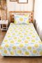 Yellow Sun Cloud Girl's Pique Set - Pastel Blue Pink Baby Room Bedspread - 160X220 cm - 6