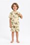 3-13 Years Old Boys' Dinosaur Patterned 100% Cotton Short Sleeve Shorts Pajama Set - 2