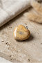Heart Shaped Agate Natural Stone Steel Pendant - 2