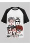 Colorful Abstract Faces Raglan Sleeve Unisex T-Shirt |   Modern Art Print
