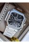 Kare, Functions Active, in Stylish Box, Silver Steel Band, Black Dial, Men's Wristwatch with Calendar + Chain Bracelet - 4