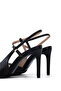 Women's Genuine Leather Black Heeled Shoes - 5