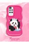 Redmi 10 2022 Compatible Case Camera Protector Red Silicone Couple Phone Case Panda Pattern - 2
