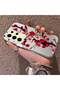 Samsung Galaxy S24 Ultra Compatible Silicone Edge Hard Back Case Couple Phone Case with Floral Pattern - 2