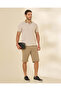 Men Beige Striped Polo T Shirt - 2