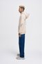 Men's Birds Embroidered Hooded Sweatshirt Light Beige - 6