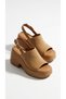 Tazel Women's White Leather Mini Platform Sole Thick Heeled Open Front Square Toe Heeled Sandals - 2