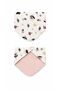 4 Piece Pique Muslin Baby Swaddle Set Double Sided – Blanket, Pillow, Scarf, Bib and Swaddle Cover - 4