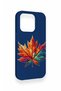 iPhone 15 Pro Compatible Colorful Leaf Pattern Silicone Case - 3