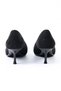 Genuine Leather Black Suede Heeled Women's Shoes, Stiletto - Z8583 - 4