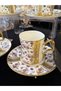 Acar Plus Wilmot Colorful Gold Gilded Luxury Porcelain Coffee Cup Set 90 ml - 2
