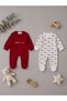 Mommy & Me 2-Piece 100% Cotton Baby Romper with Booties 0-3 Months