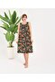 Aysun Teksti̇l Women's 100% Cotton Wide Cut Patterned Front Pocket Thick Strap Square Neck Dress & Nightgown - 6