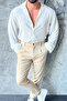 Doraes Men's White Loose Fit Textured Oversize Casual (Aerobin) - 3