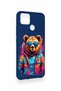 Realme C25 Compatible Bear Patterned Silicone Case with Glasses - 2