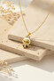 Stylish Necklace with Yellow Stone and Rabbit Figure - 4