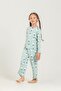 Girls Teddy Bears Green Long Sleeve Pajama Set Rp3901-C-V2 - 2