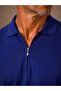 Half-Zip Premium Polo Collar Knitwear T-Shirt - Cotton & Tencel - 4