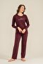 Women's Just Close Your Eyes Purple Long Sleeve Pajama Set Ar3774-S-V1 - 7