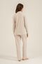 Women's Brown Striped Shirt Pajama Set Ar3780-S-V2 - 4