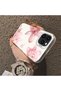 iPhone 11 Pro Compatible Silicone Edge Hard Back Case Couple Phone Case with Floral Pattern - 4