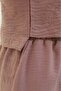 Single Button Embroidered Skirt Linen Look Suit - Dried Rose - 7