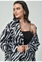 Zebra Print Satin Co-Ord Set – Premium Women Modest Fashion - 6