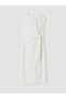 Lcw Everyday Ecru Polka Dot Waist-Slit Dress - 5