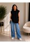 Women's Crew Neck Open-Side Lace-Up Oversize Knit Sweater - 3