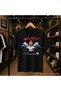 No Pain Horoz Gym Back and Front Chest Printed 100% Cotton Oversize Loose Regular Fit Crew Neck T-Shirt