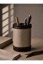 Porting Genuine Leather Handmade Saddler Stitched Pencil Case Height 12 cm Diameter 9 cm
